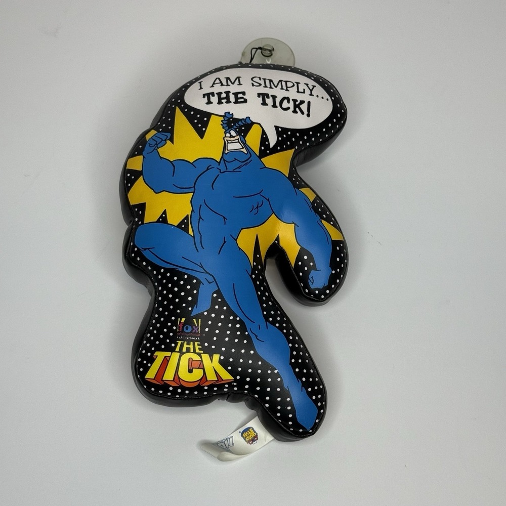 VTG 1994 The Tick 9" Vinyl Toy Pillow Window Cling I Am Simply…The Tick Fox Kids